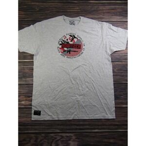 Howitzer Patriot Mens XL White T Shirt Military Veteran USA America